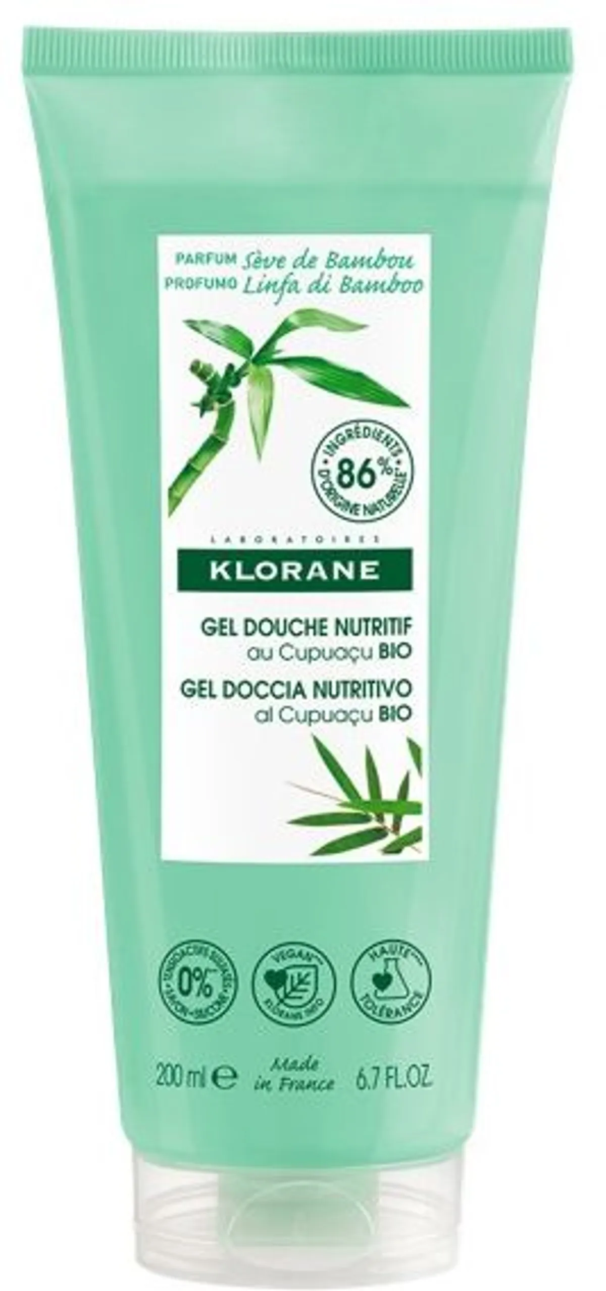 Klorane Bio Cupuaçu Voedende Douchegel Met Bamboesap 200Ml