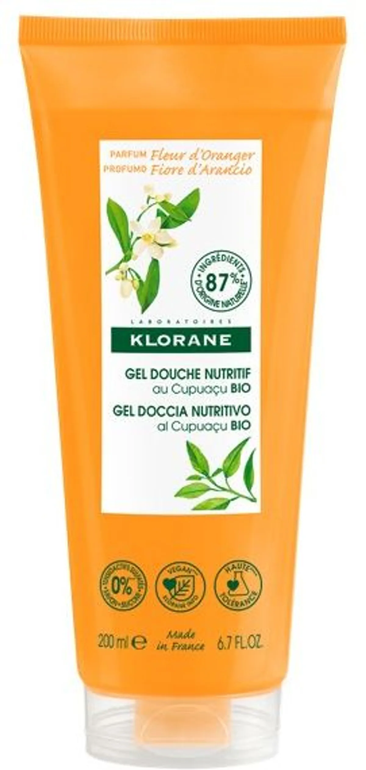 Klorane Douchegel Sinaasappelbloesem 200 ml