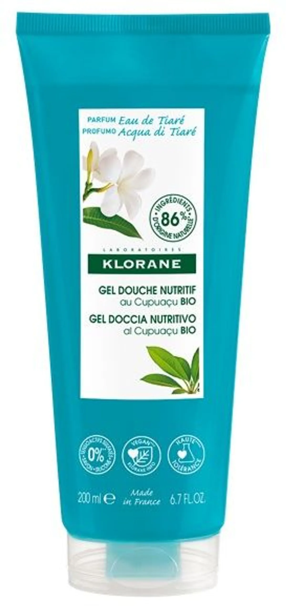 Klorane Bio Cupuaçu Voedende Douchegel Met Tiaréwater 200Ml