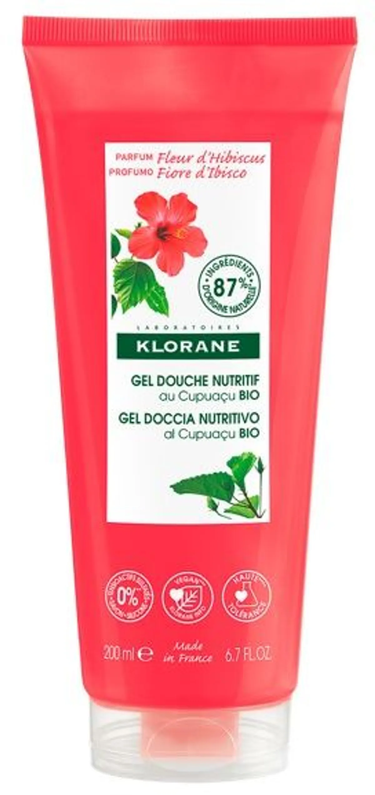 Klorane Cupuaçu Bio Gel Douche Nutritif À La Fleur D'Hibiscus 200Ml