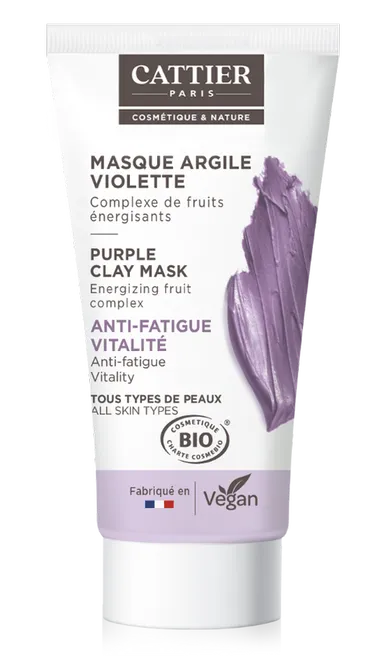 Cattier Mini Masque Argile Violette Bio 30ml