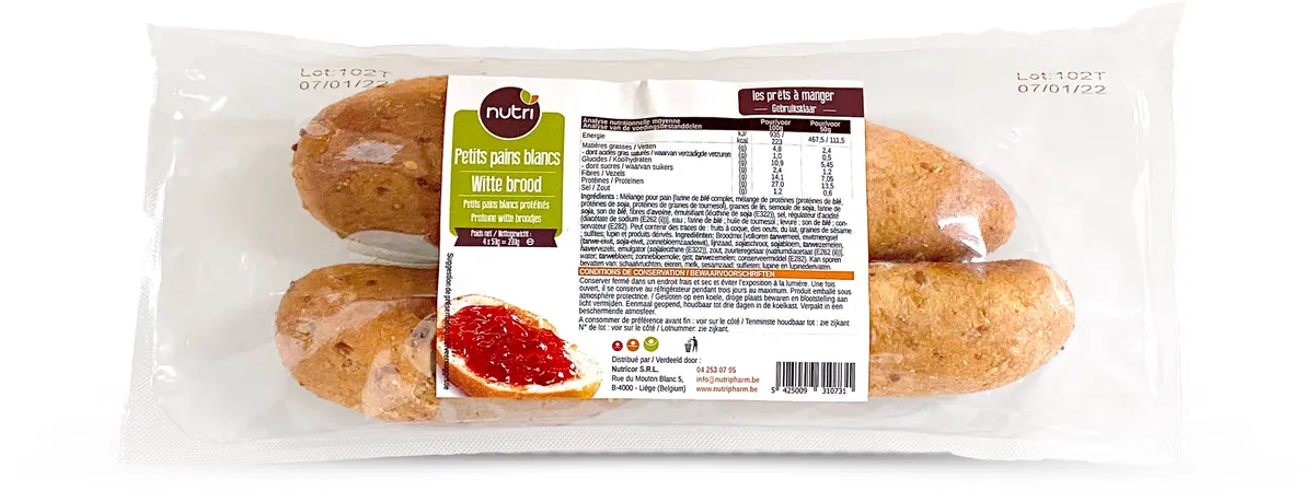 Nutripharm Petit Pain Blanc 4x50g