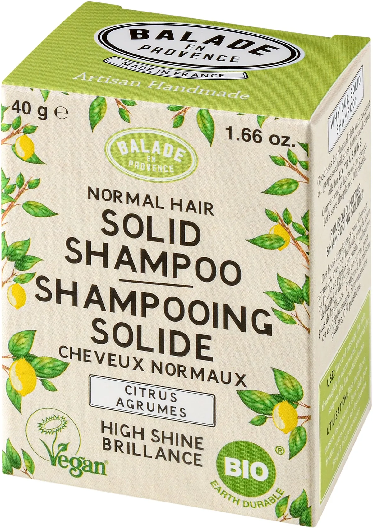 Balade en Provence Shampooing Solide Citron Agrumes 40g