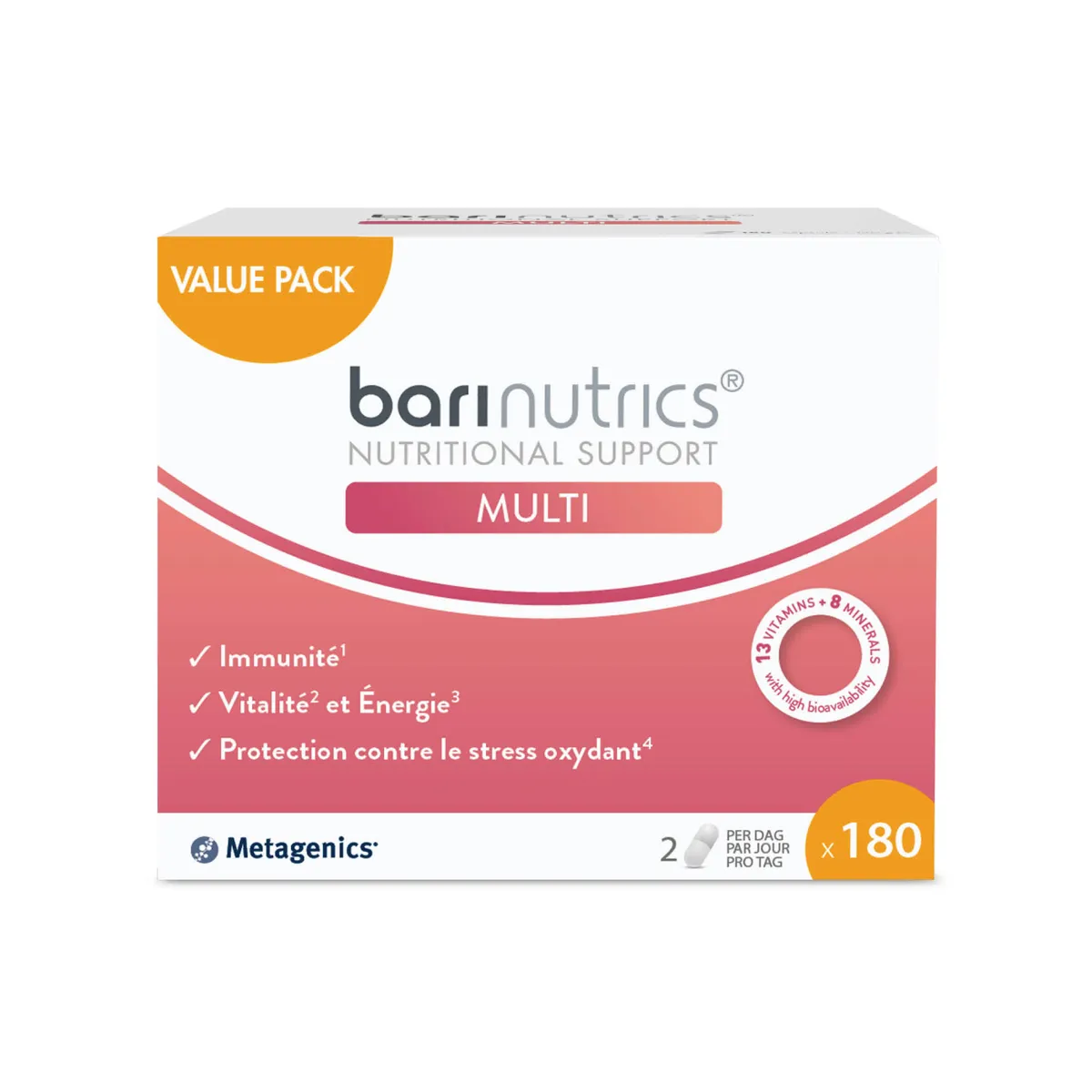 Metagenics Barinutrics Multi 180 Capsules (nouvelle formule)