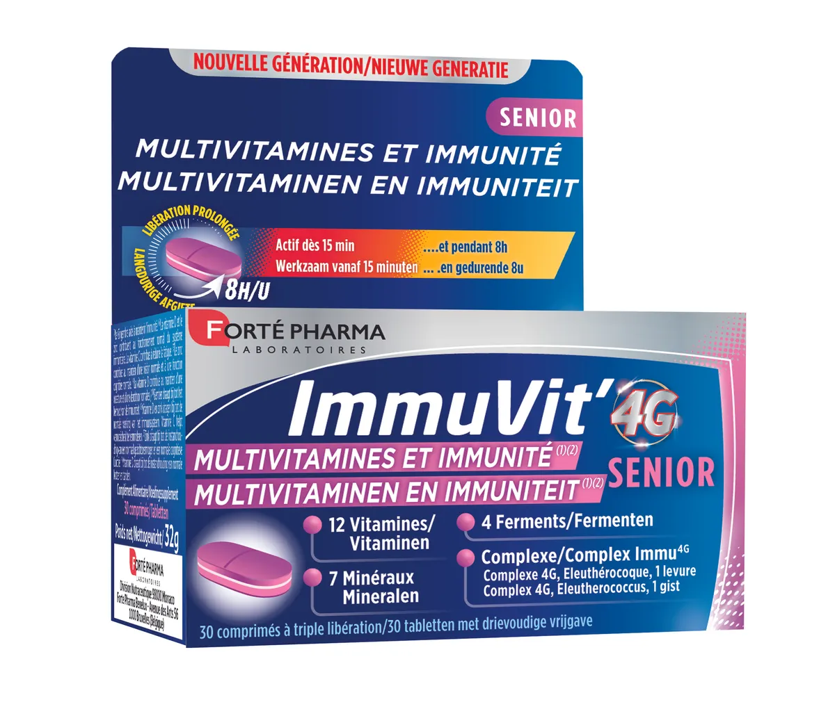Forté Pharma Immuvit 4G Senior 30 Comprimés