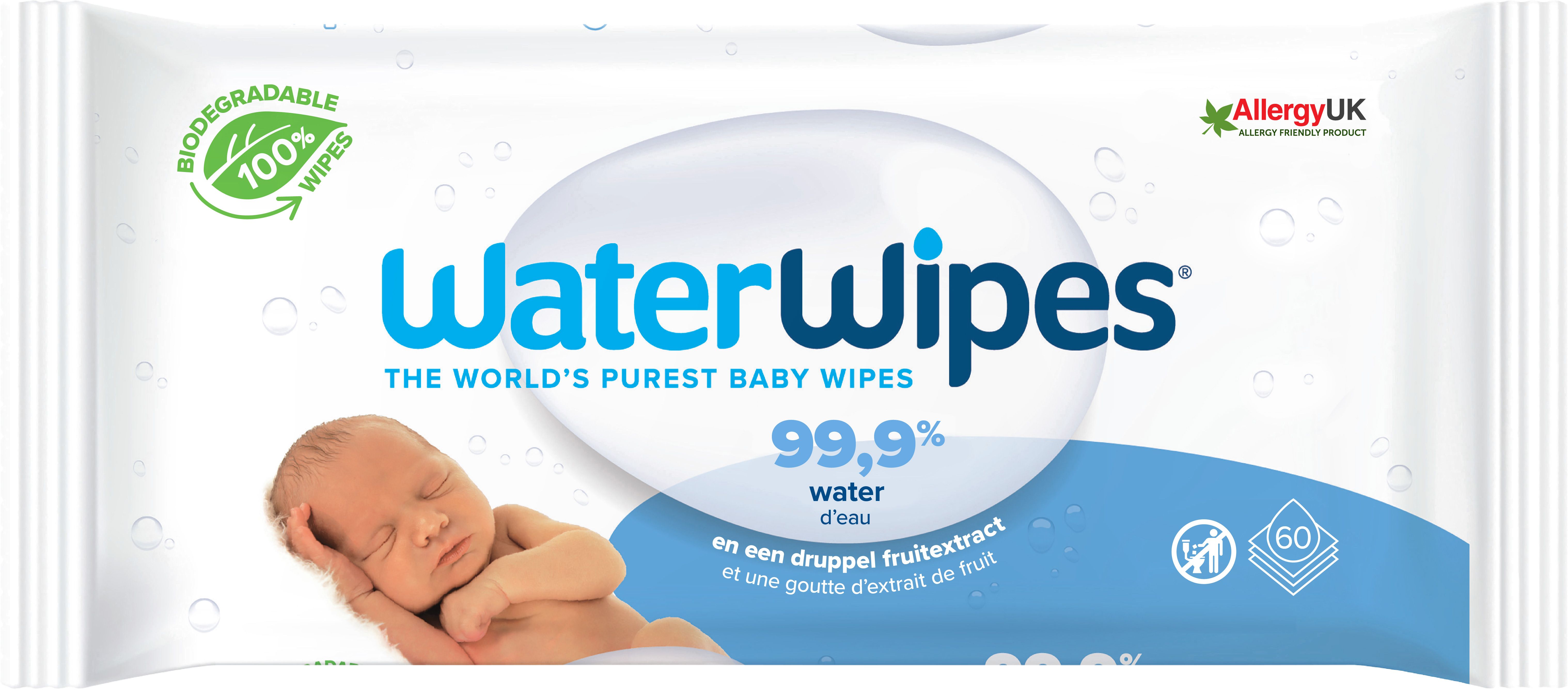 WaterWipes Reinigingsdoekjes Baby Bio 60 Doekjes - WaterWipes