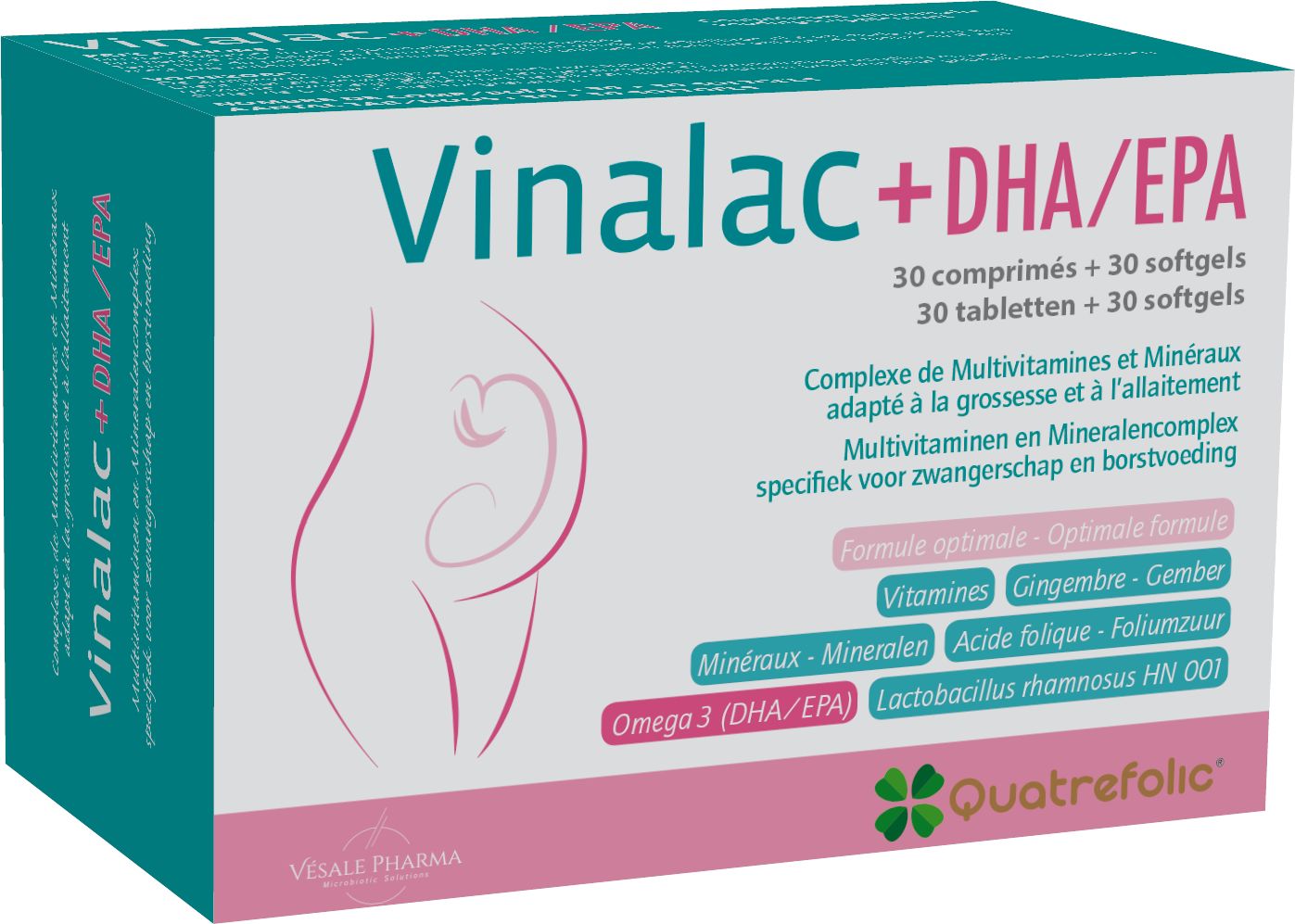 Vinalac Dha/epa 30 Comprimés + 30 Softgels Nouvelle Formule - Vitamines ...