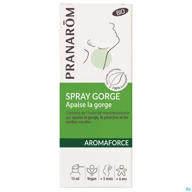 Pranarôm Aromaforce Verzachtende Spray Keel 15ml