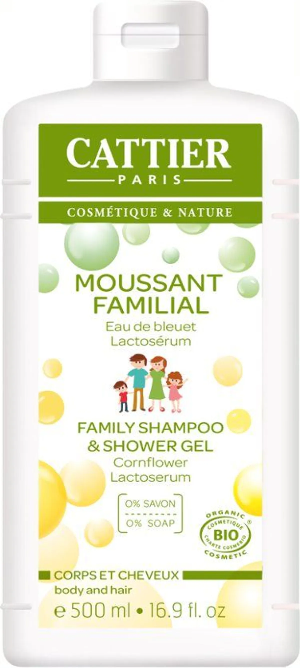 Cattier Schuimend Familie Korenbloemwater Melkserum 500 ml