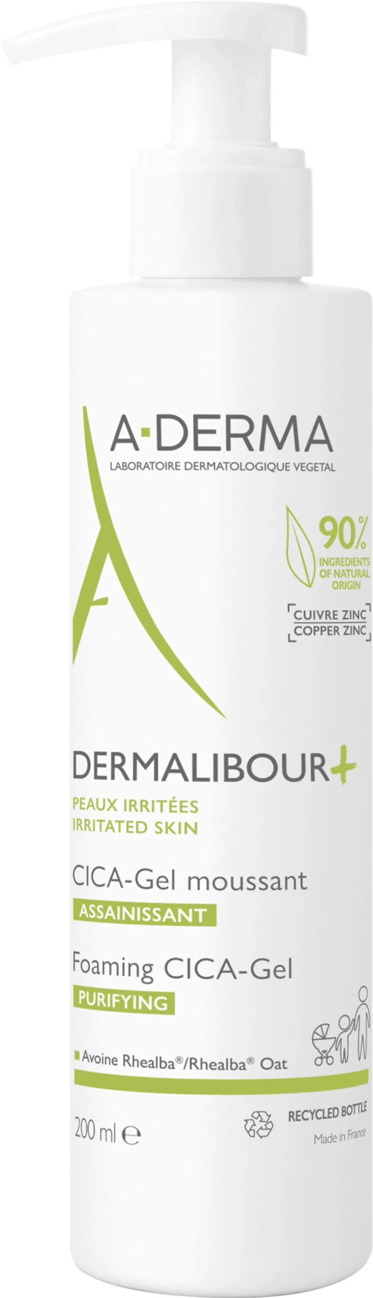 A-Derma Dermalibour+ Cica-Gel Moussant Assainissant 200Ml