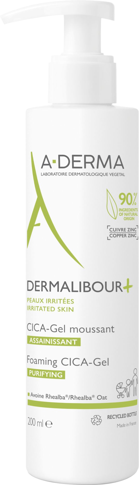 A-Derma Dermalibour+ Zuiverende Schuimende Cica-Gel 200Ml - A-Derma