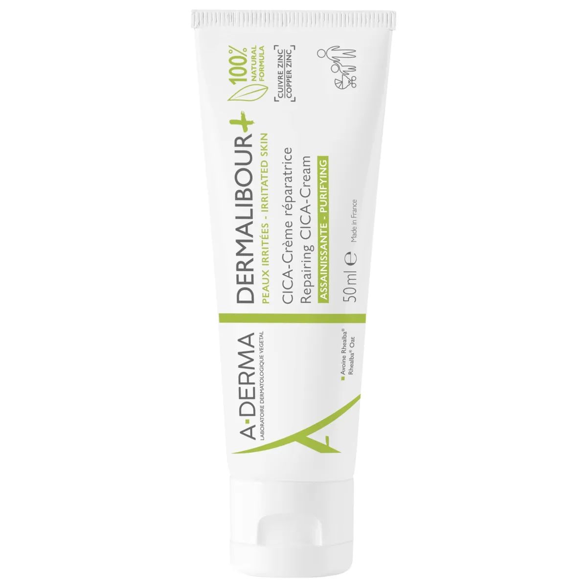 A-Derma Dermalibour+ Cica Crème Réparatrice Assainissante 50Ml