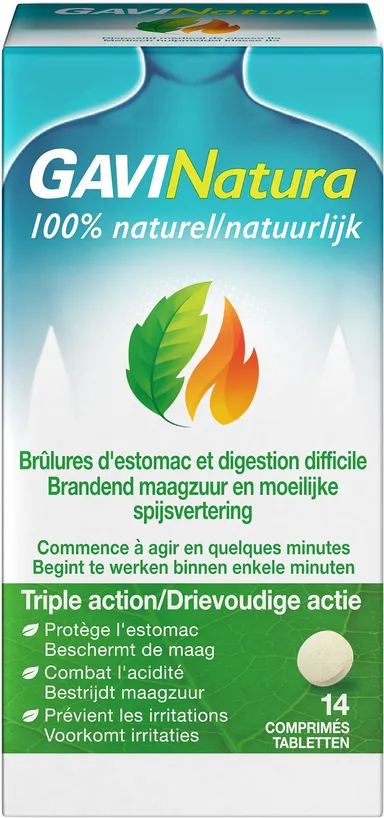 GaviNatura Brandend Maagzuur 14 Tabletten