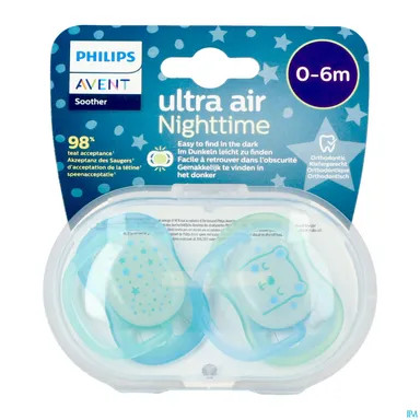 Philips Avent Fopspeen 0 maanden + Air Night Mix