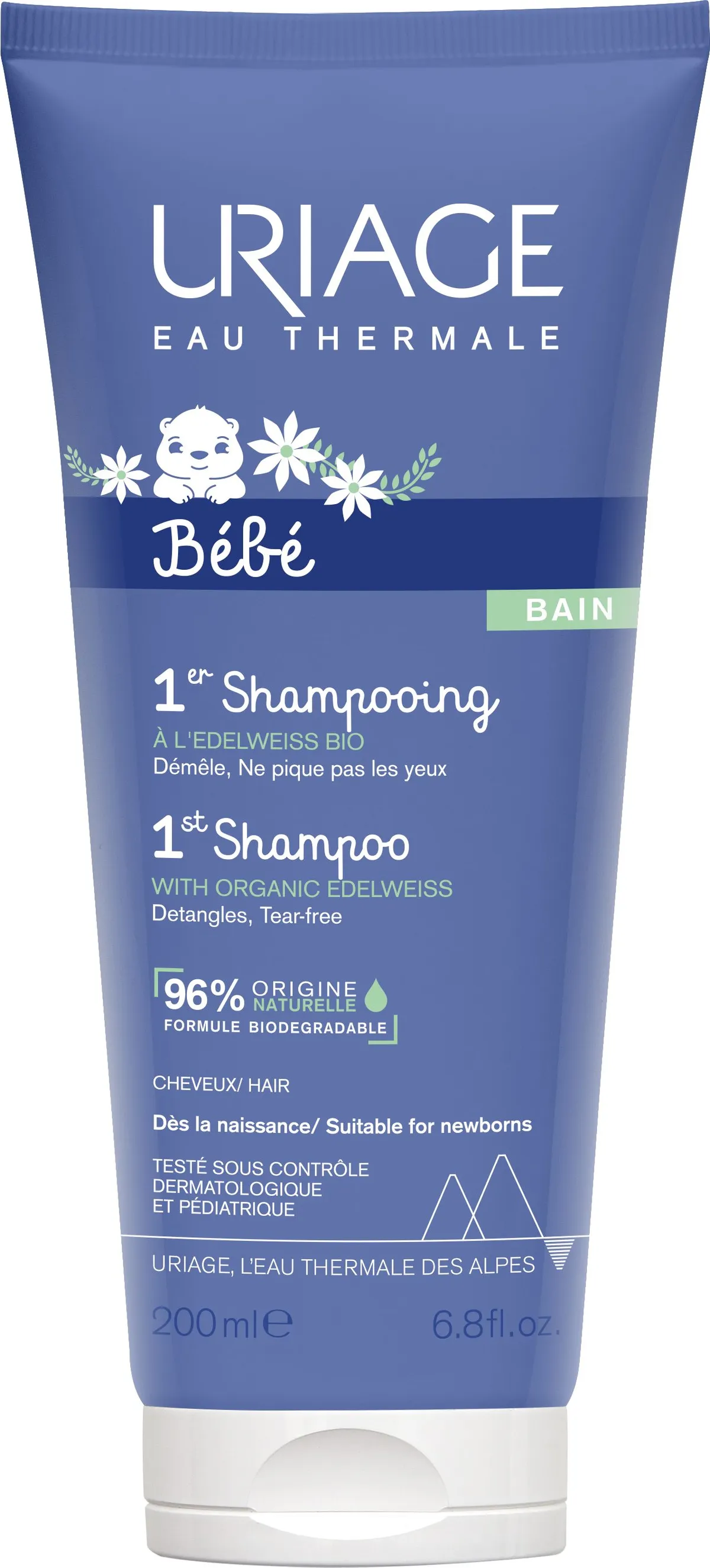 Uriage Bébé 1er Shampooing Extra Doux Sans Savon 200ml - NF