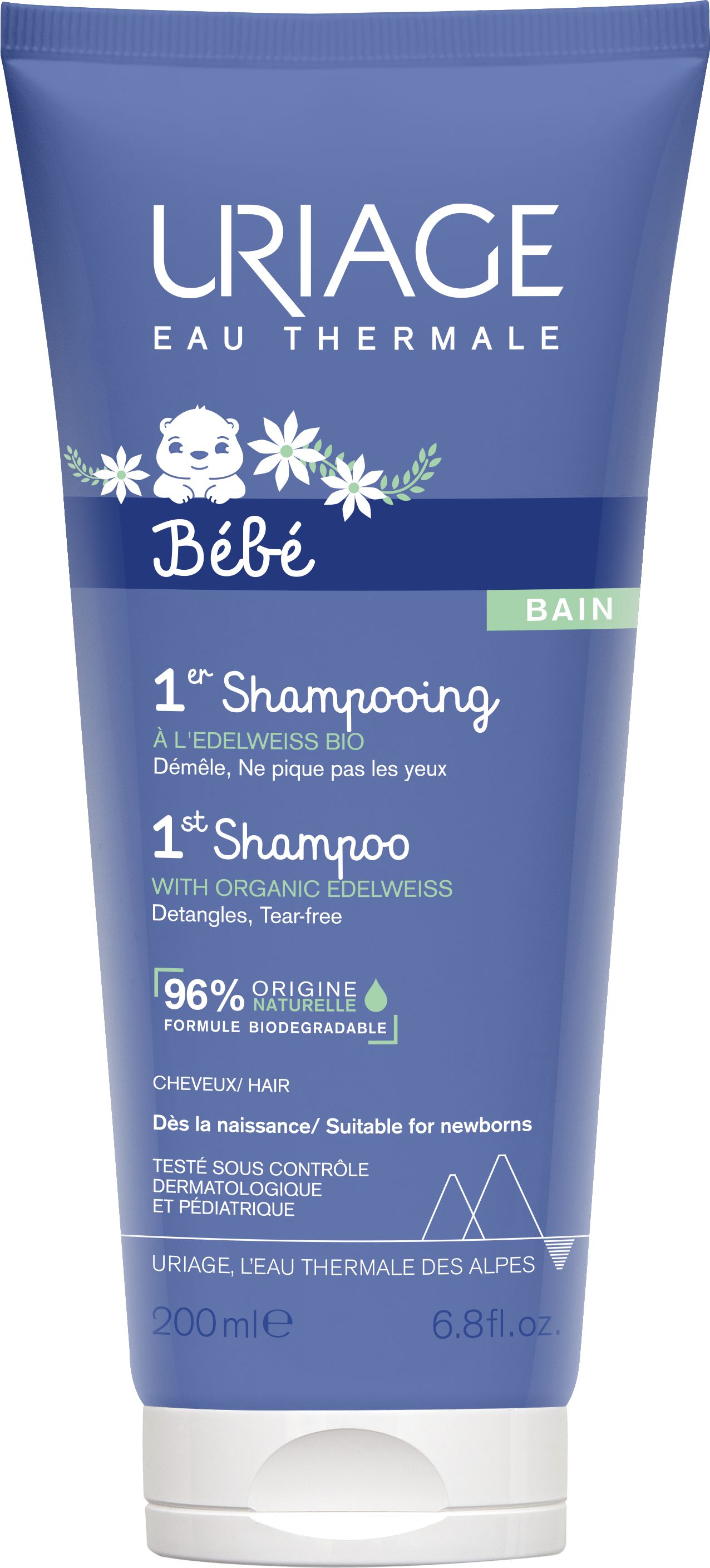 Uriage Bébé 1er Extra Milde Shampoo Zonder Zeep 200 ml - NF - Uriage