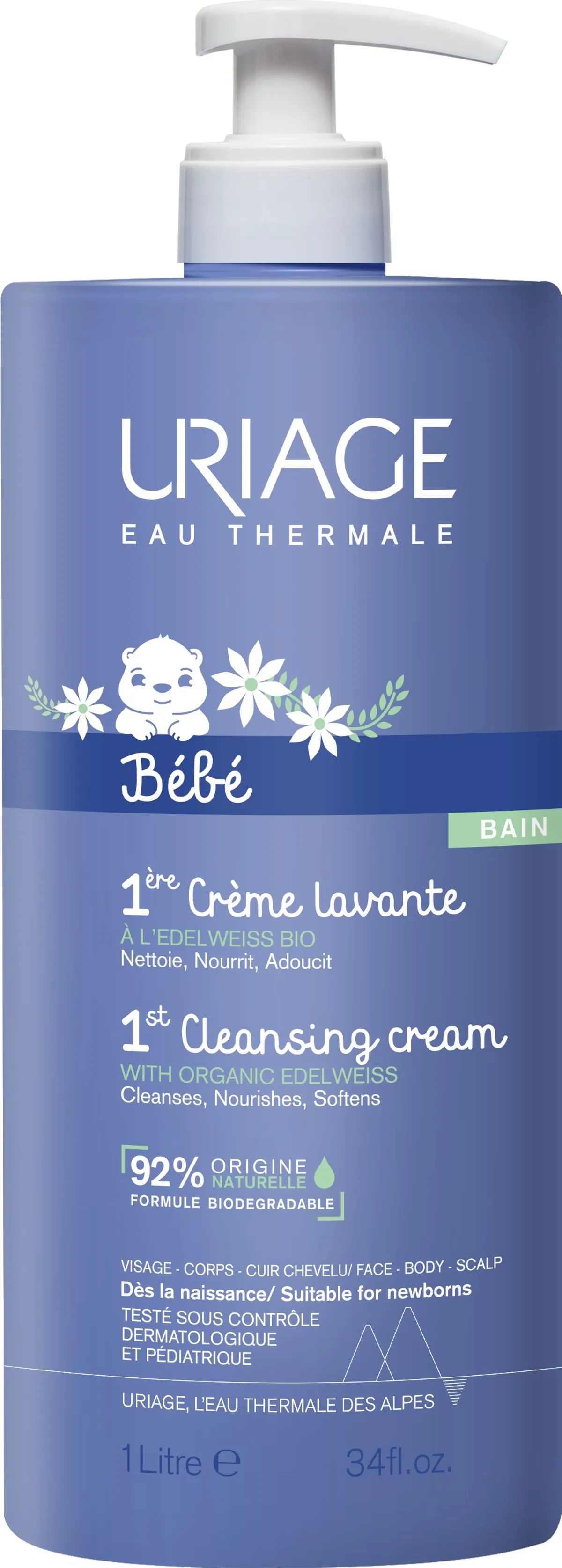 Uriage Bébé 1ère Crème Lavante 1L