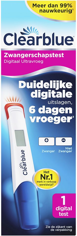Clearblue Digitale Zwangerschapstest Zeer Vroeg Stadium 1 - Clearblue