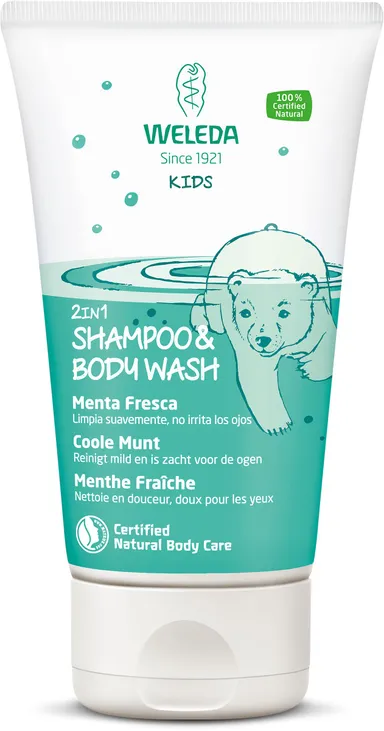 Weleda Kids Shower&Shampoo 2-in-1 Fris Munt 150 ml