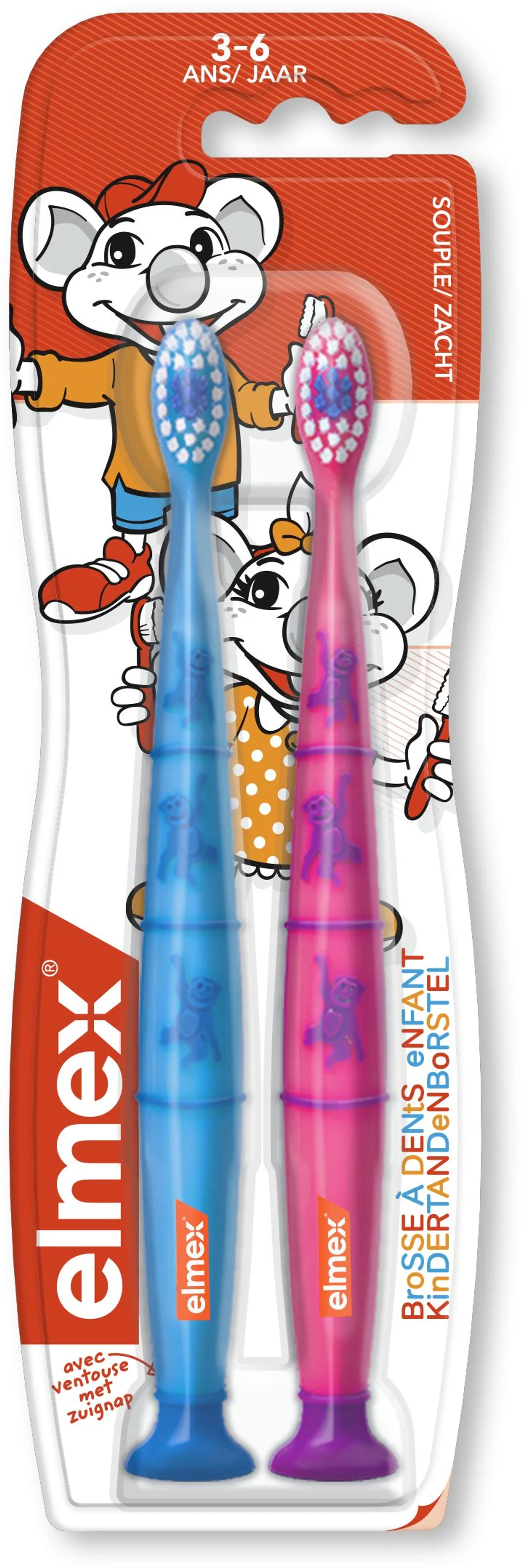 Elmex Brosse à Dents Junior 3-6 ans souple Duopack