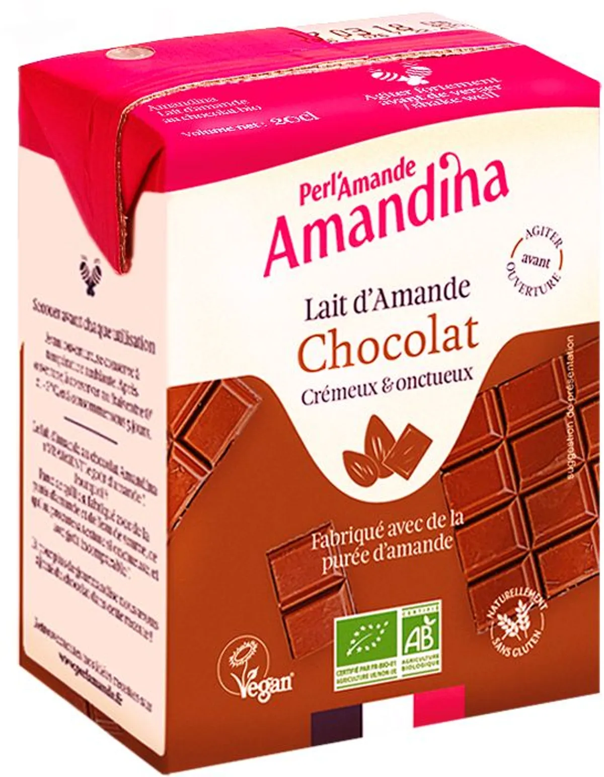 Perl'Amande Amandina Amandelmelk Chocolade 200 ml
