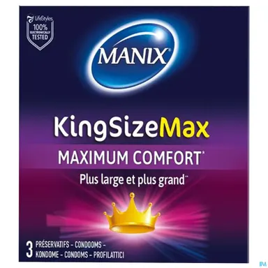 Manix King Size Max Condooms 3