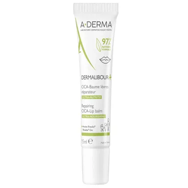 A-Derma Dermalibour+ Cica Baume Lèvres Réparateur Ultra-Nutritif 15Ml