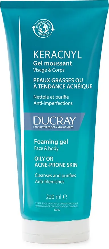Ducray Keracnyl Schuimende Reinigende Gel 200Ml