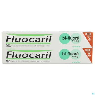Fluocaril Dentifrice Bi-fluoré Menthe 2x75ml