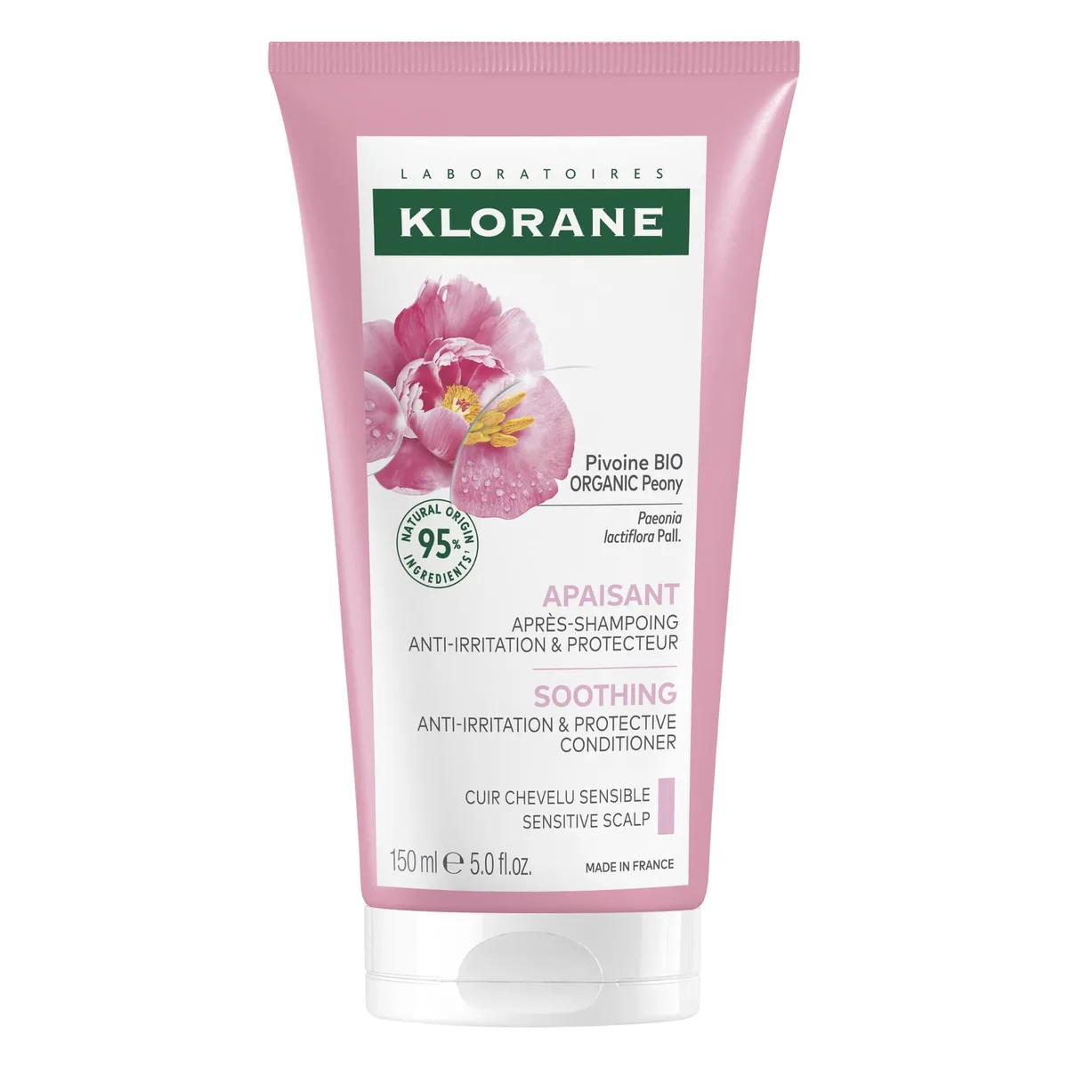 Klorane Pivoine Bio Après-Shampooing Apaisan, Anti-Irritation & Protecteur 150Ml