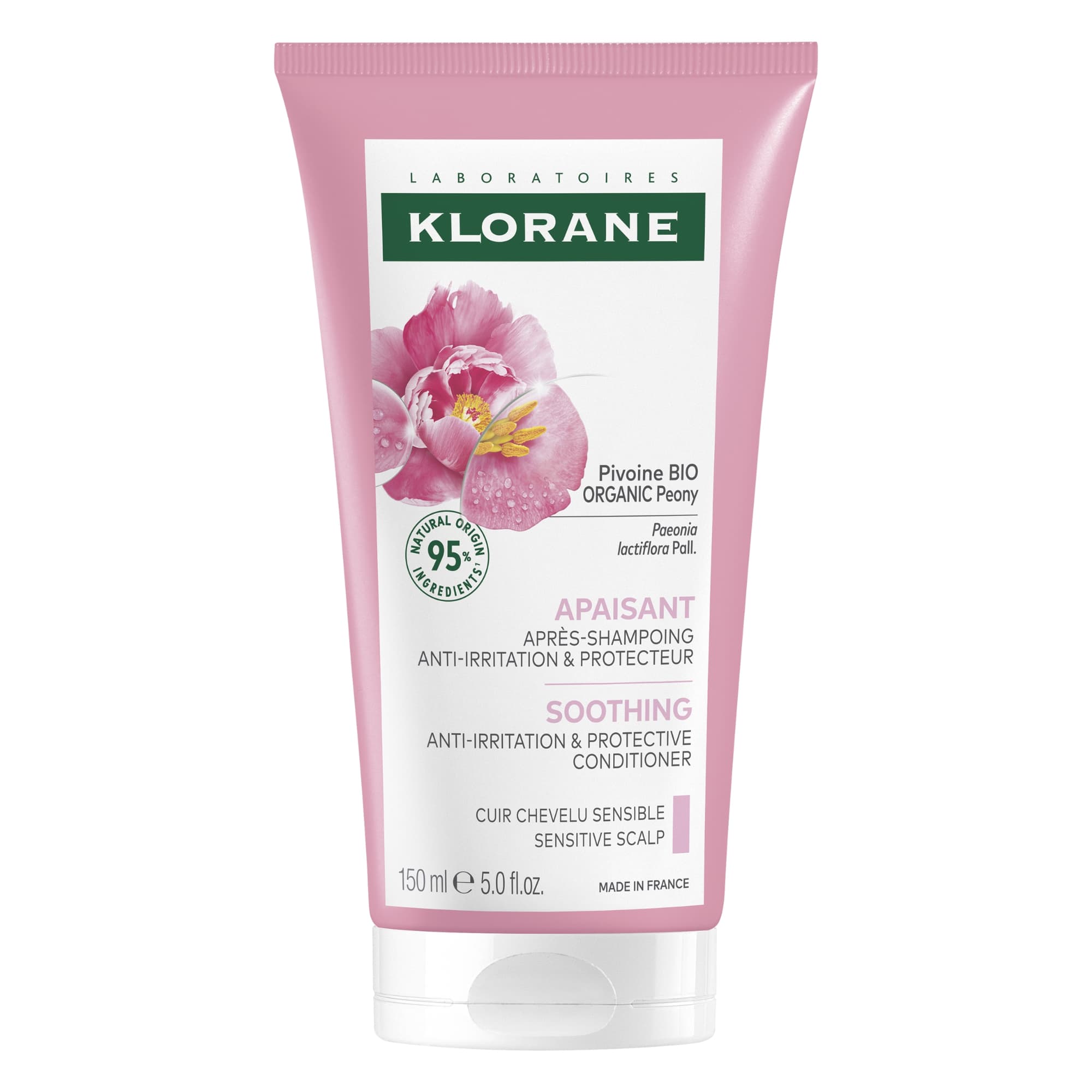 Klorane  Bio Pioenroos Kalmerende Conditioner Anti-Irritaties & Beschermend 150Ml - Klorane