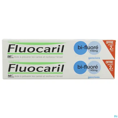 Fluocaril Dentifrice Bi-Fluoré Protection Gencives 2x75ml