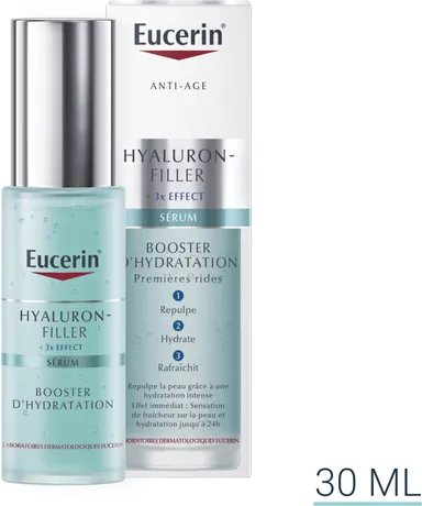 Eucerin Hyaluron-Filler +3x Effect Sérum Booster d'Hydratation Premières Rides Anti-Âge avec pompe 30ml