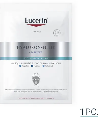 Eucerin Hyaluron-Filler +3x Effect Masque Intensif à l'Acide Hyaluronique Hydratation Intense Anti-Rides & Anti-Âge 1pc