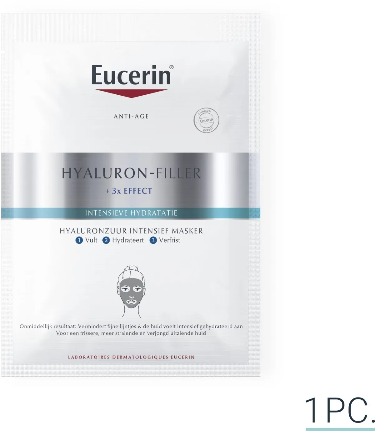 Eucerin Hyaluron-Filler +3x Effect Hyaluronzuur Intensief Masker Intensieve Hydratatie Anti-Age & Rimpels 1pc