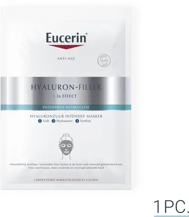 Eucerin Hyaluron-Filler +3x Effect Hyaluronzuur Intensief Masker Intensieve Hydratatie Anti-Age & Rimpels 1pc