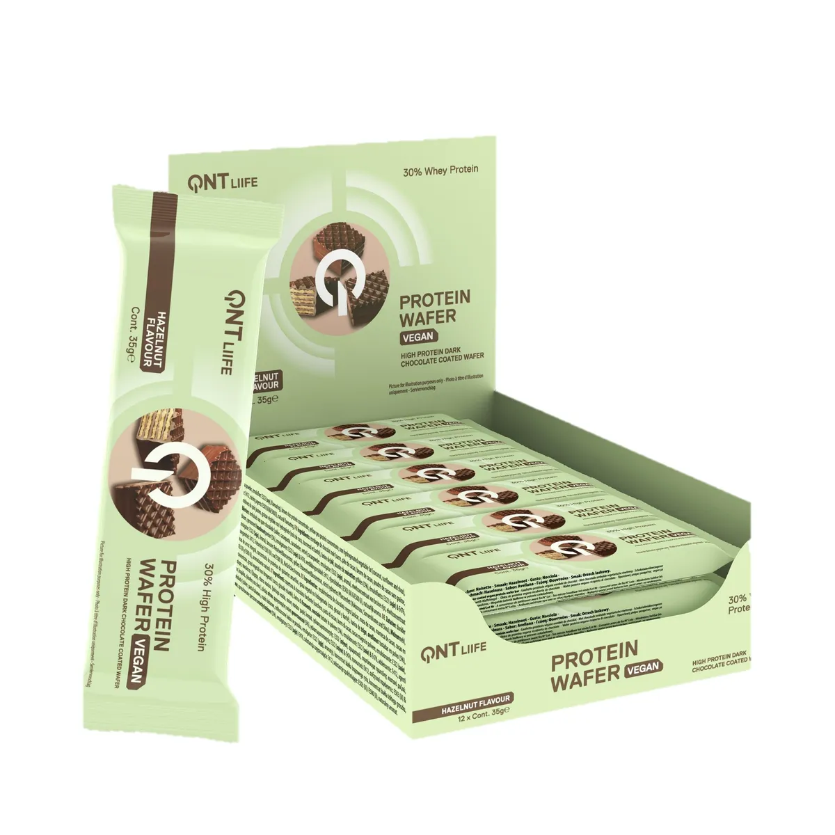 QNT Vegan Protein Wafer Hazelnut 35g