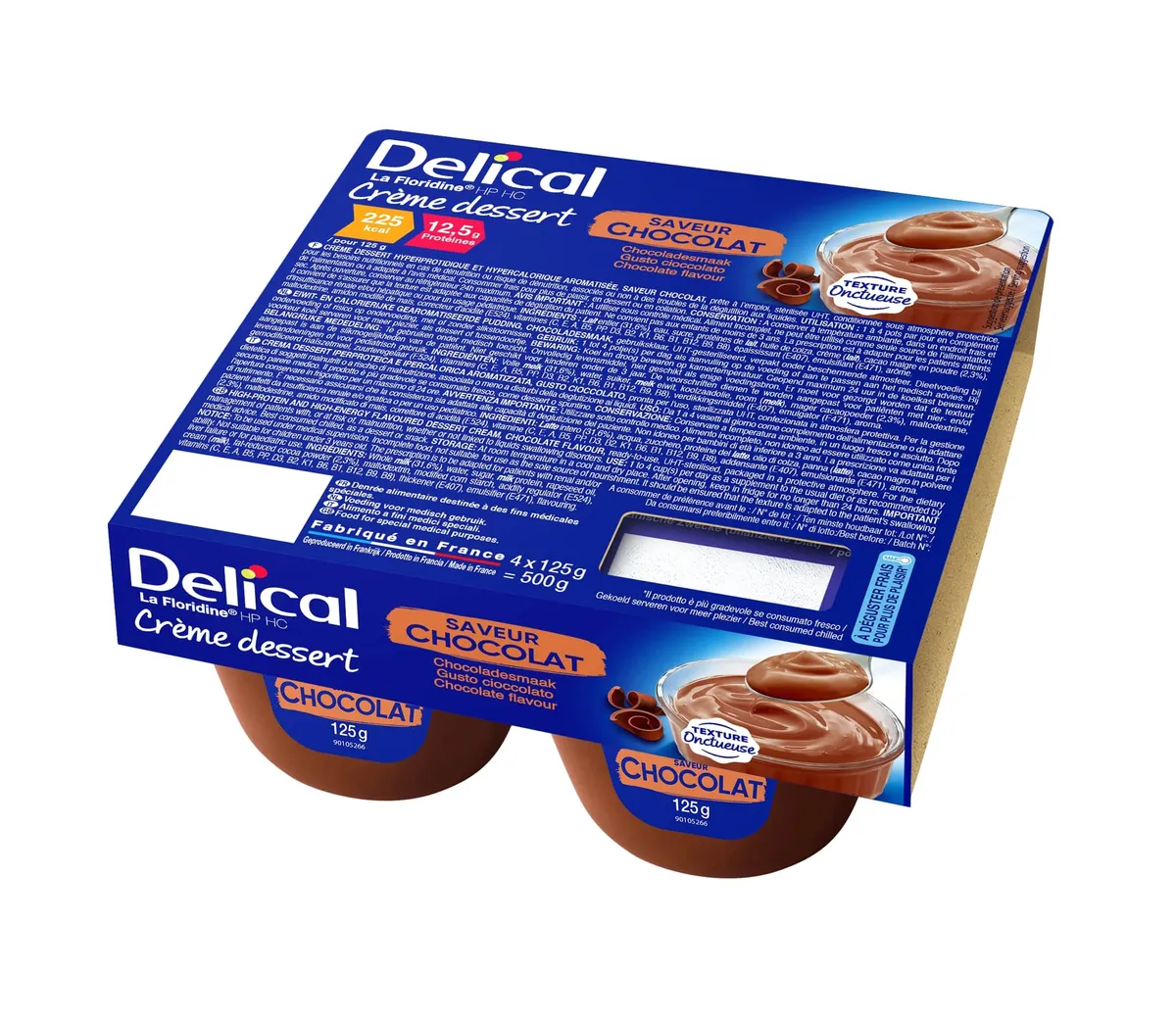 Delical Crème Dessert La Floridine Chocolat 4x125g