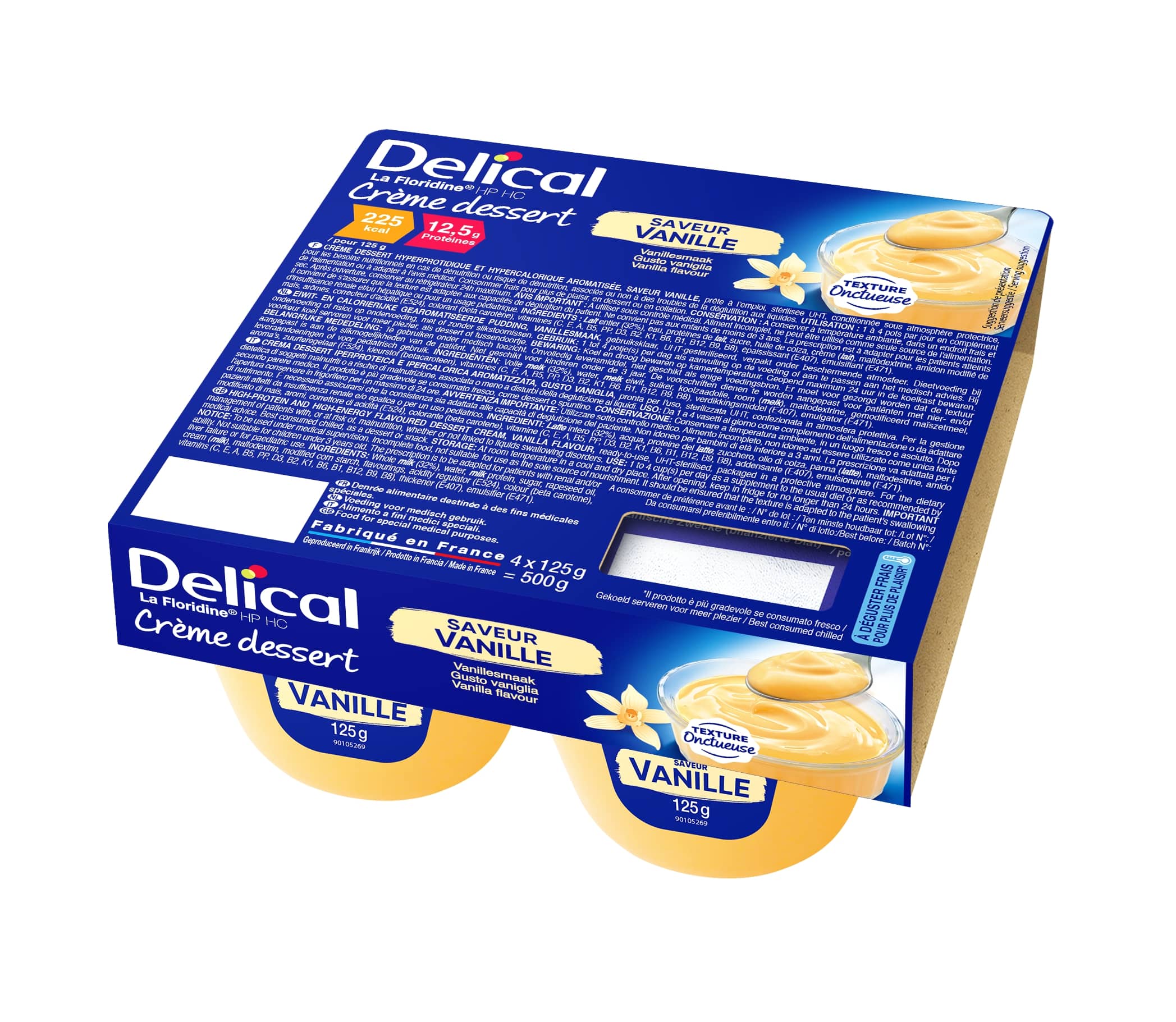 Delical Creme Dessert La Floridine Vanille 4x125g - Delical