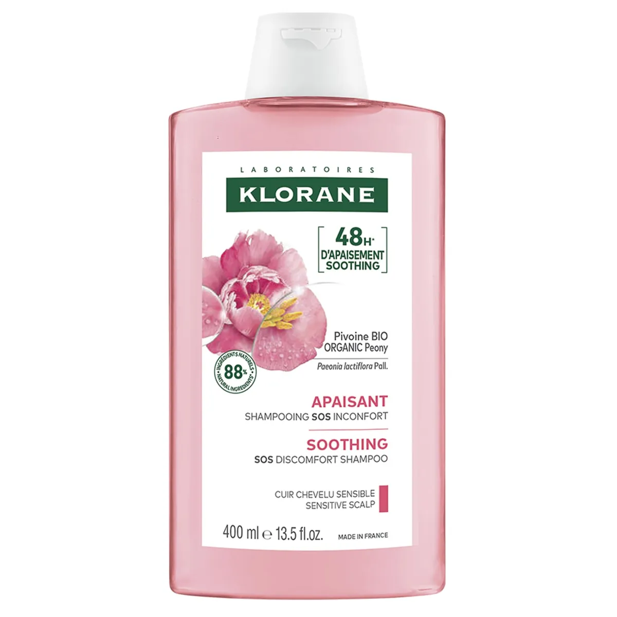 Klorane Pivoine Bio Shampooing Apaisant Anti-Irritation & Protecteur 400Ml