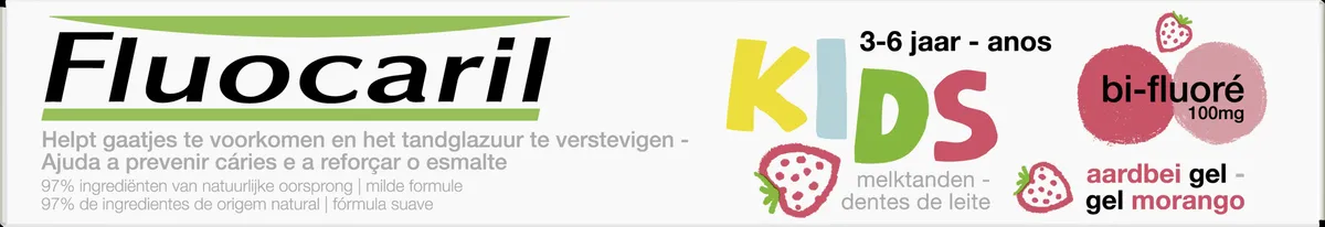 Fluocaril Tandpasta Bi-Fluor Kids Aardbei 50 ml
