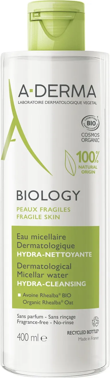 A-Derma Biology Hydraterend En Reinigend Dermatologisch Micellair Water 400Ml