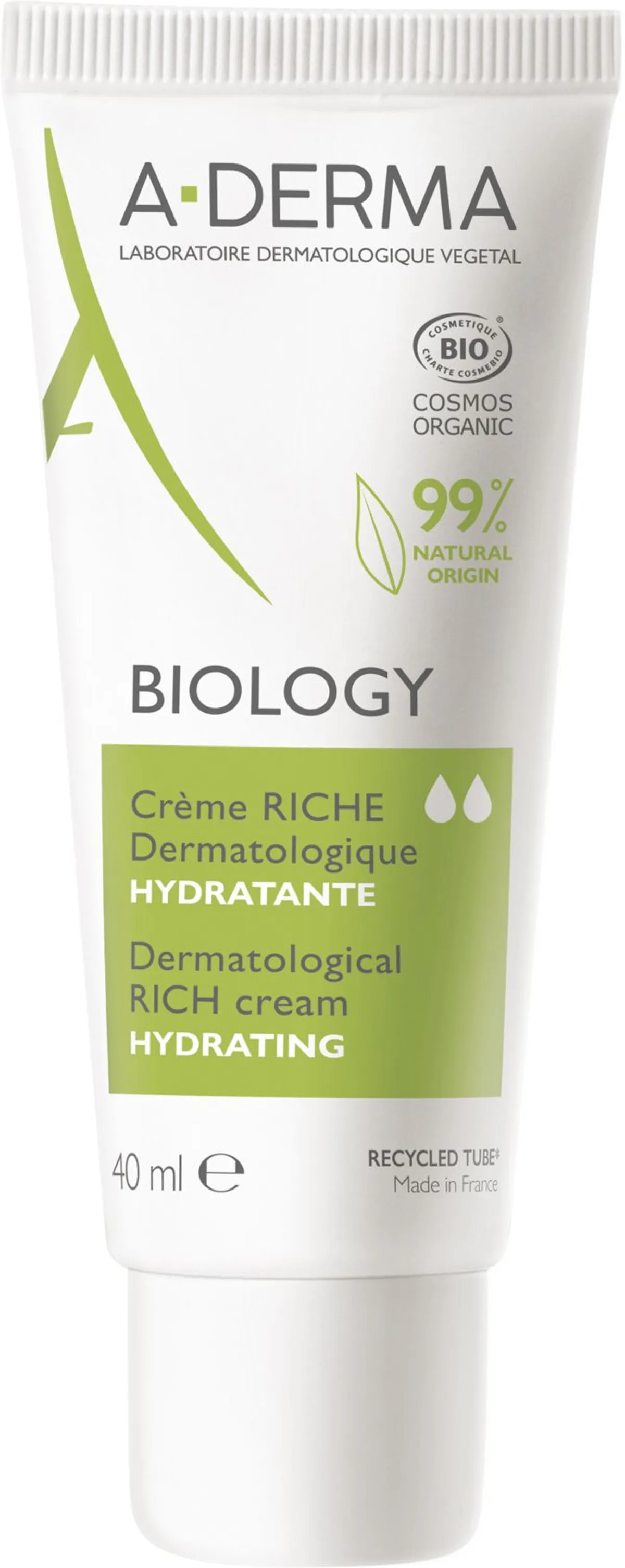 A-Derma Biology Crème Riche Dermatologique Hydratante 40Ml
