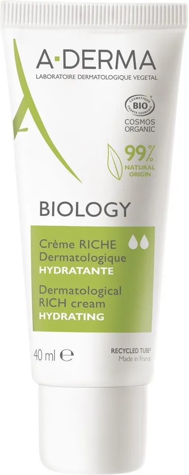 A-Derma Biology Crème Riche Dermatologique Hydratante 40Ml