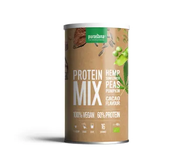 Purasana Protein Mix Pea-Sunflower-Hemp Cacao 400 g