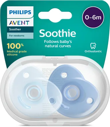 Avent Fopspeen Soothie Boy 0-6 Maanden 2 Stuks