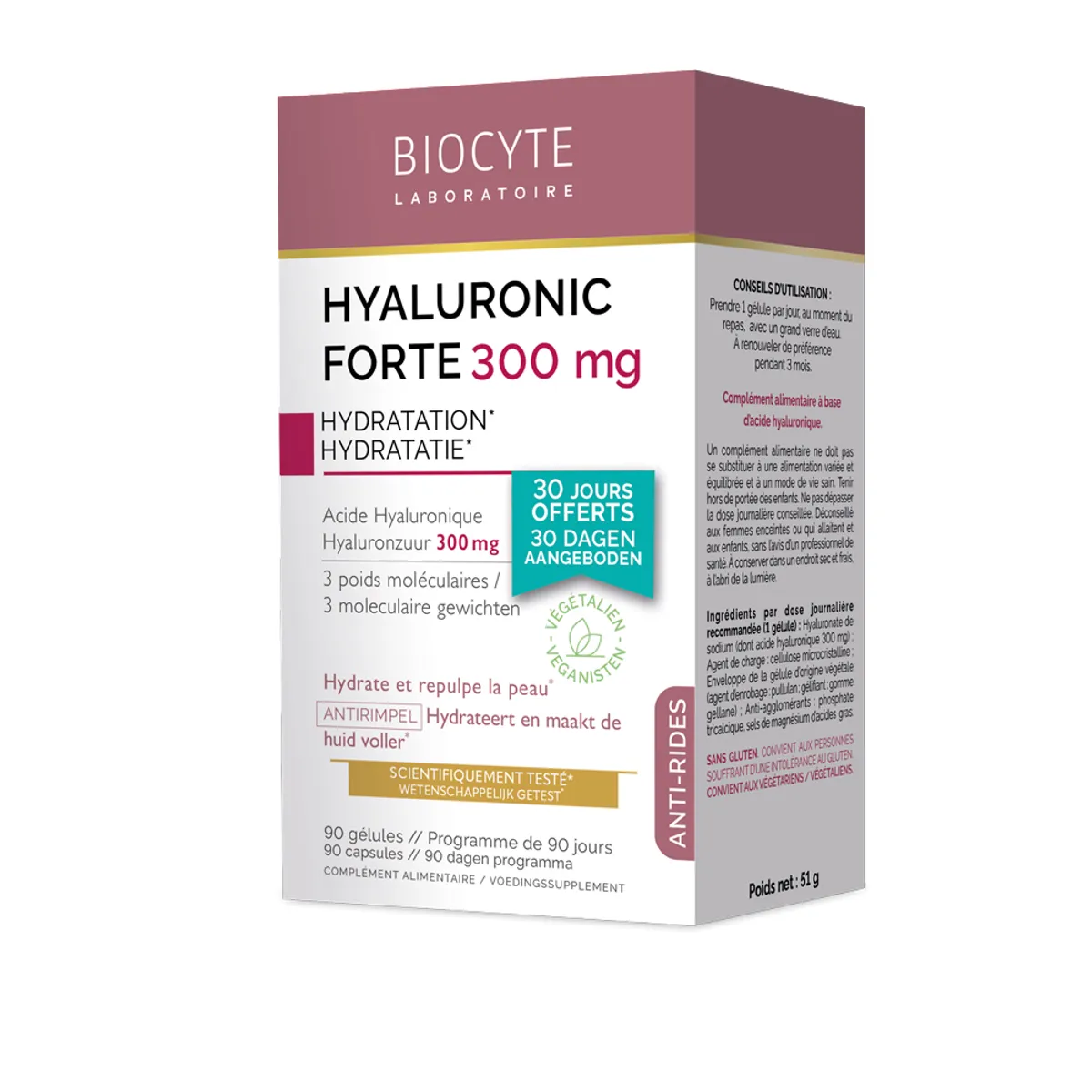 Biocyte Hyaluronic Forte 300mg 90 Gélules