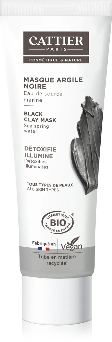 Cattier Masque Argile Noire Bio 100ml