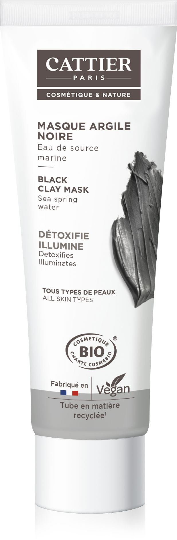 Cattier Masker Zwarte Klei Bio 100 ml - Cattier