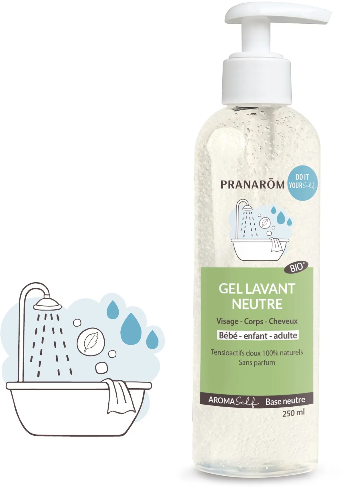 Pranarôm Aromaself Gel Lavant Neutre Bio 250 ML